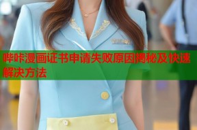 哔咔漫画证书申请失败原因揭秘及快速解决方法