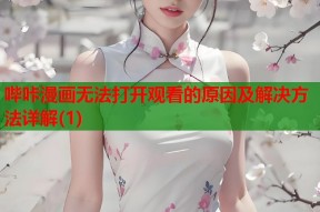 哔咔漫画无法打开观看的原因及解决方法详解(1)
